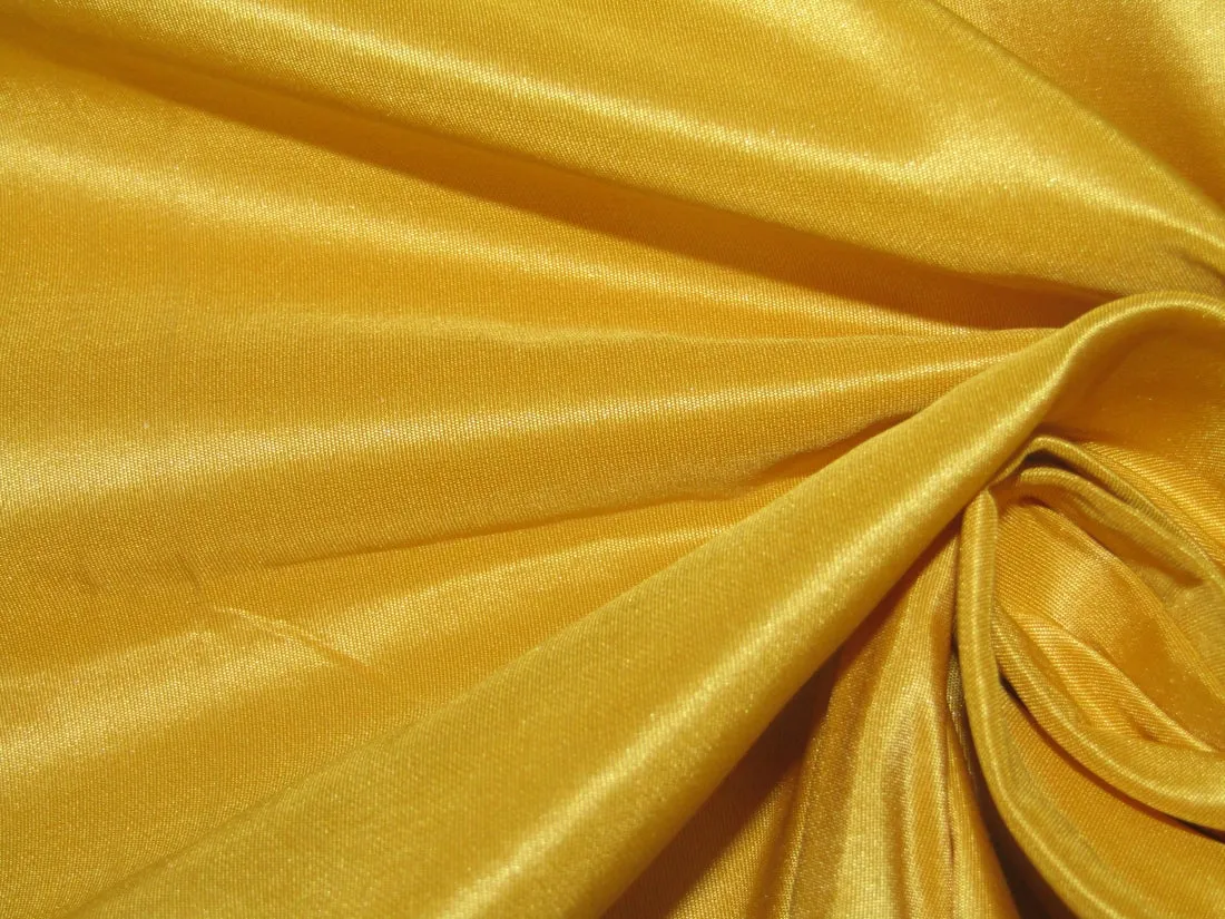 100% Pure SILK TAFFETA FABRIC Deep Yellow color 54" wide TAF198[8]