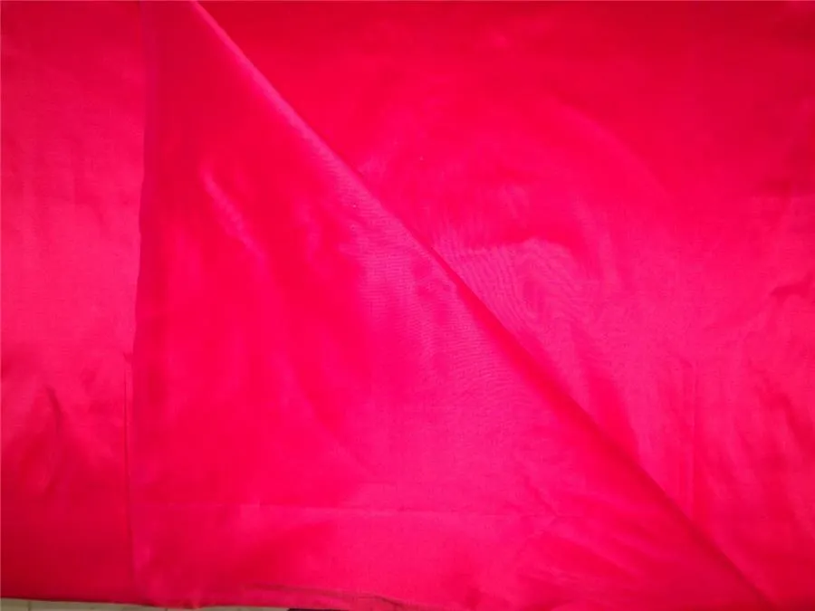 100% Pure Silk Taffeta Fabric Hot Pink x Fuchsia Pink Color 54&quot;TAF275[1]