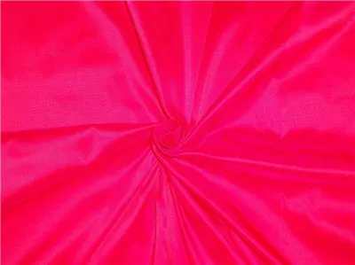 100% Pure Silk Taffeta Fabric Hot Pink x Fuchsia Pink Color 54&quot;TAF275[1]