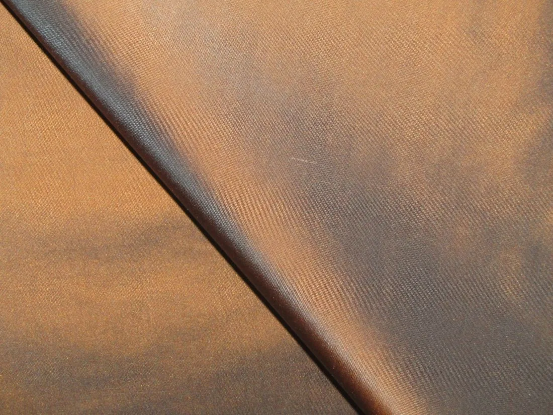 100% pure silk taffeta fabric iridescent COPPER x BLUE 54 inches wide TAF244