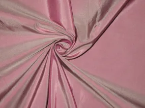 100% Pure SILK TAFFETA FABRIC Pink x ivory shot continuous piece 54&quot;