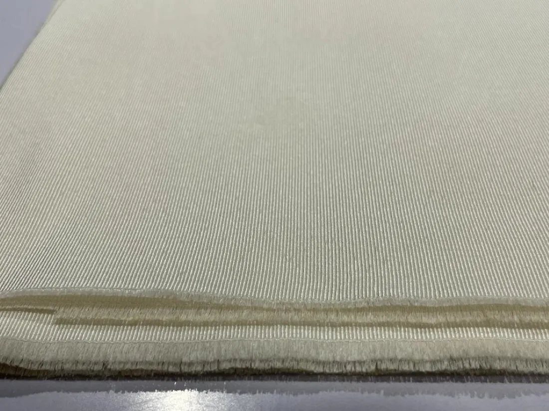 100% SILK Silk faille fabric, or silk grosgrain fabric white ivory 40 MOMME 58&quot; TAF5[2]