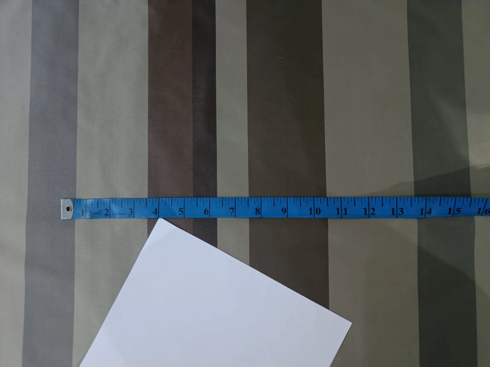 100% SILK TAFFETA FABRIC  DUSTY OLIVE GREEN ,BROWN  Stripes 54" wide TAFS31[3]