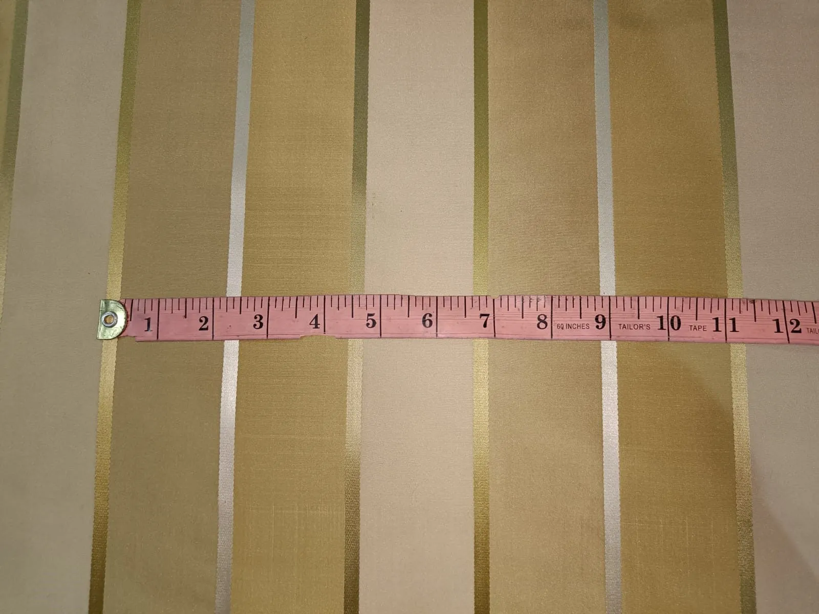 100% Silk Taffeta Fabric shades of gold with satin stripes 54" TAFS63