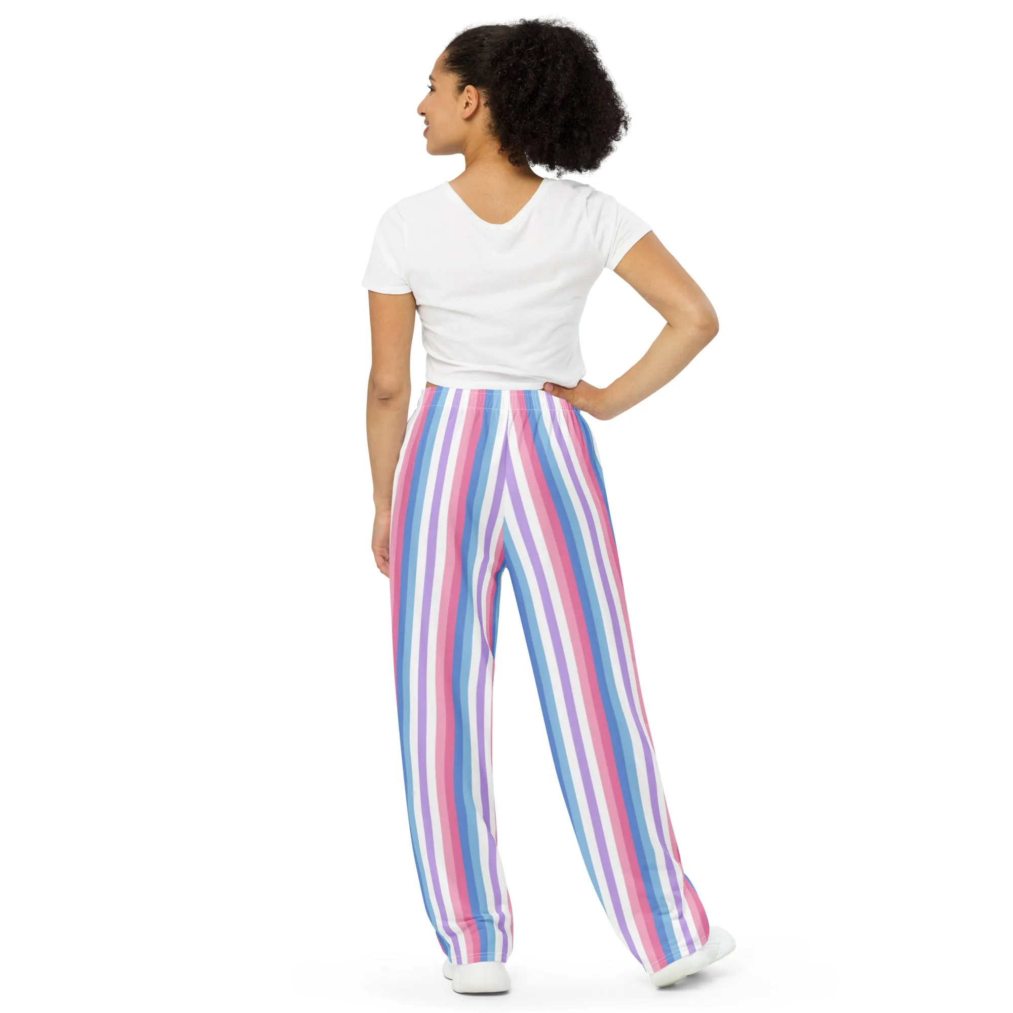 Bigender Pride Flag Wide-Leg Pants