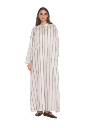 Black Striped Tie String Kaftan