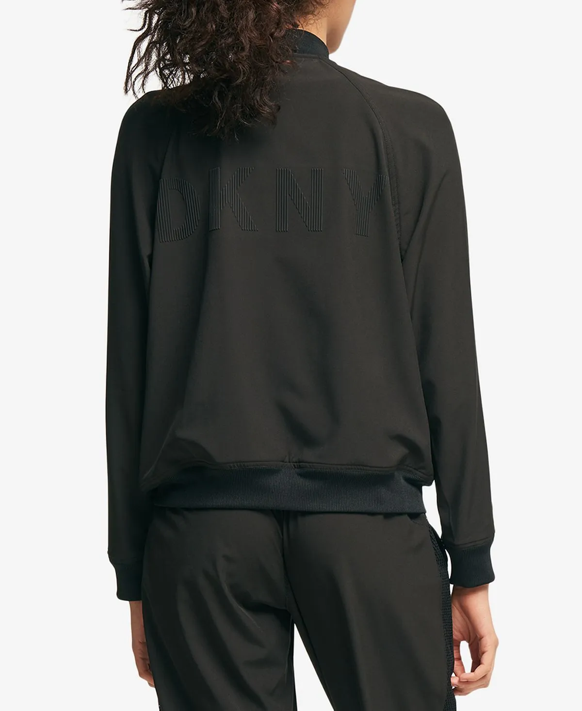 Bomber jacket with graphic pattern DKNY, black