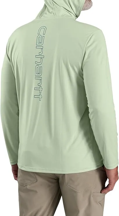 Carhartt Men's Force Sun Defender Lightweight Long-Sleeve Hooded Logo Graphic T-Shirt