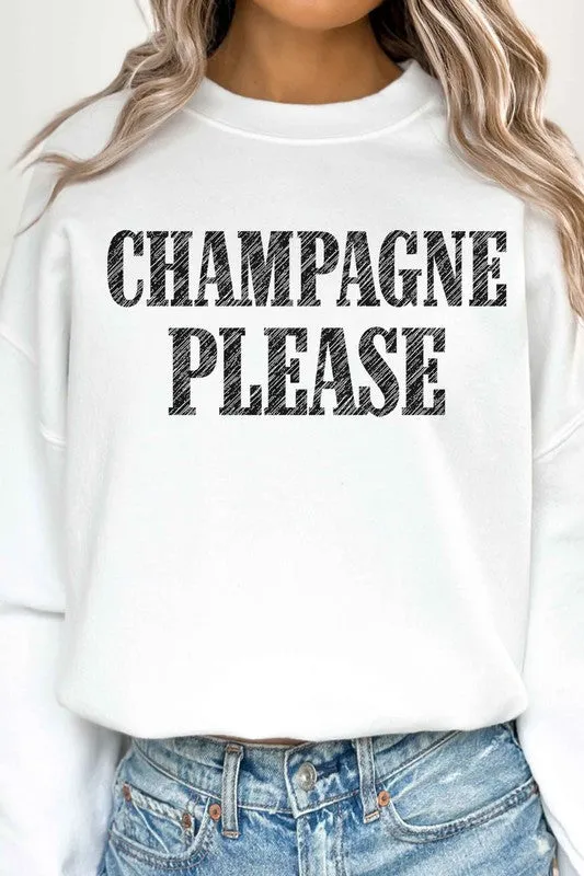 CHAMPAGNE PLEASE OVERSIZED SWEATSHIRT