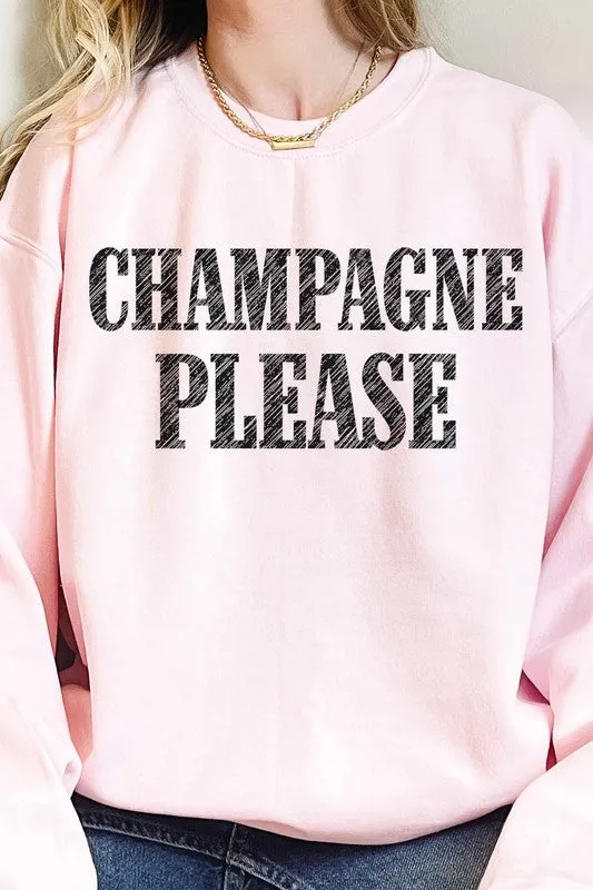 CHAMPAGNE PLEASE OVERSIZED SWEATSHIRT