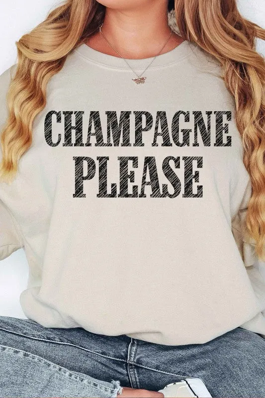 CHAMPAGNE PLEASE OVERSIZED SWEATSHIRT