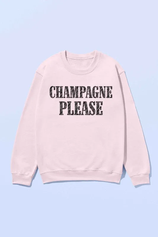 CHAMPAGNE PLEASE OVERSIZED SWEATSHIRT