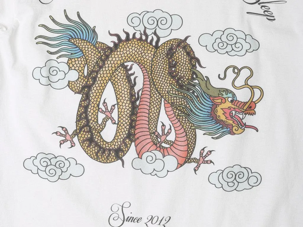 Chinese Dragon Design On A White Long Sleeved T-shirt