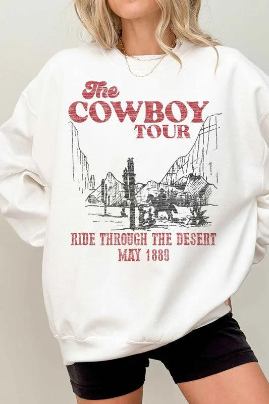 COWBOY TOUR WESTERN COUNTRY OVERSIZED SWEATSHIRT