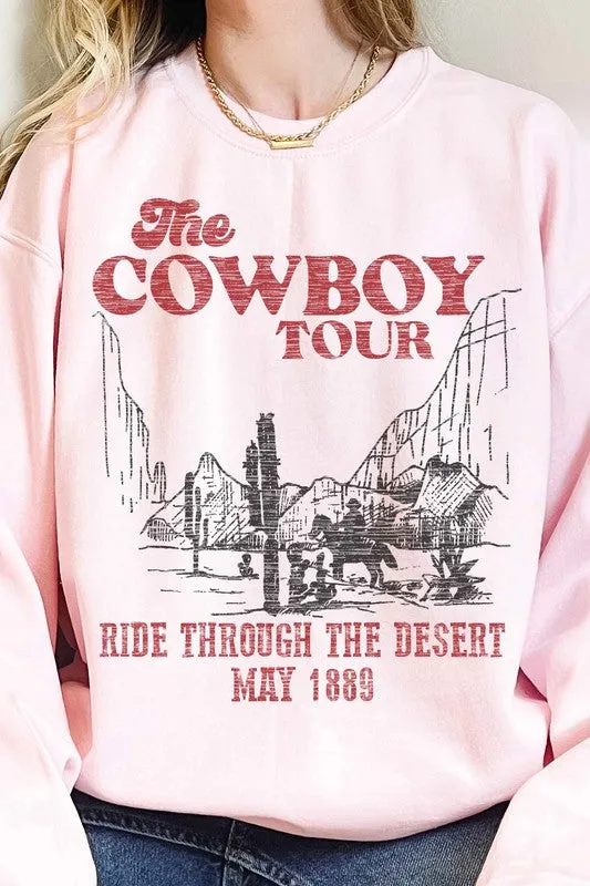 COWBOY TOUR WESTERN COUNTRY OVERSIZED SWEATSHIRT