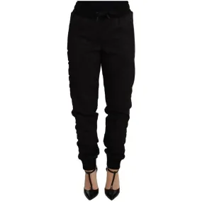 Dolce & Gabbana Black Jogger Women Polyester Pants