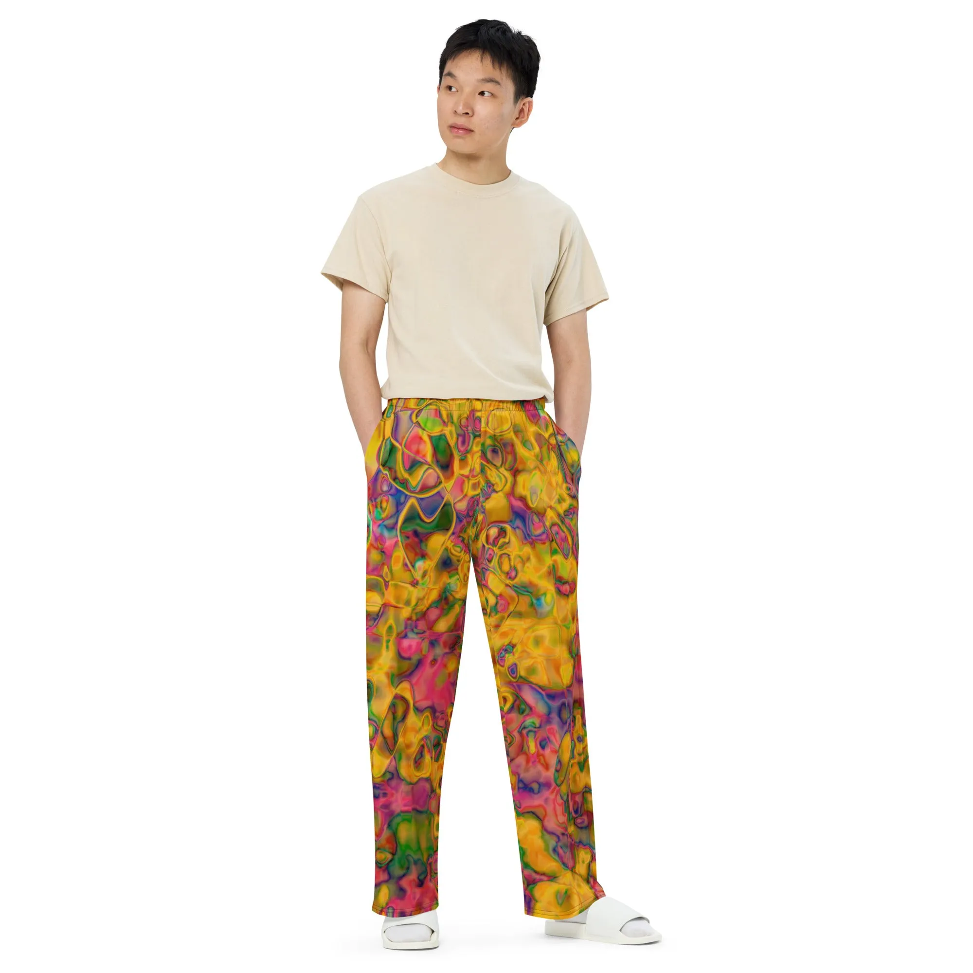 Dribble All-over print unisex wide-leg pants