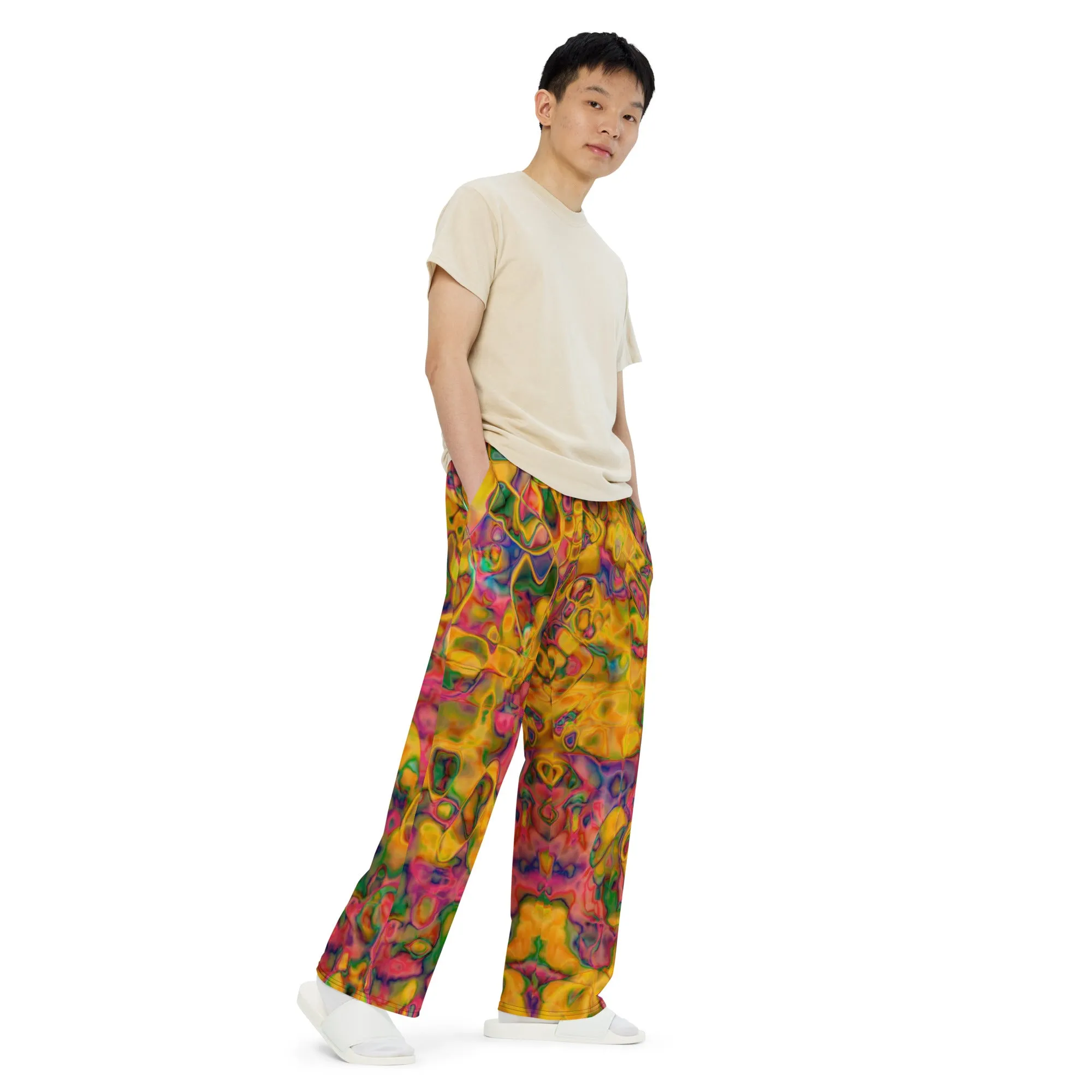 Dribble All-over print unisex wide-leg pants