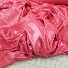 End of Bolt: 5 yards of Satin Charmeuse Polyester Hot Pink Woven Solid-remnant