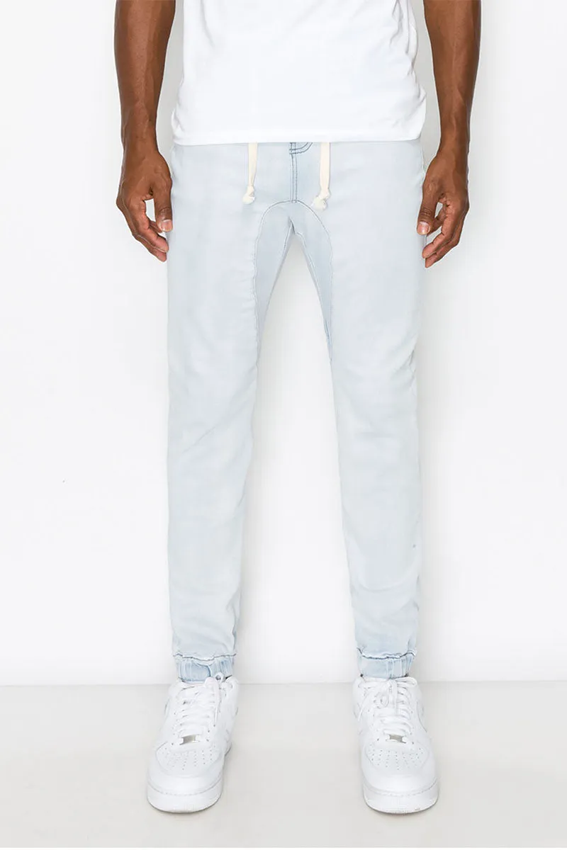 Essential Denim Jogger Pants - Ice