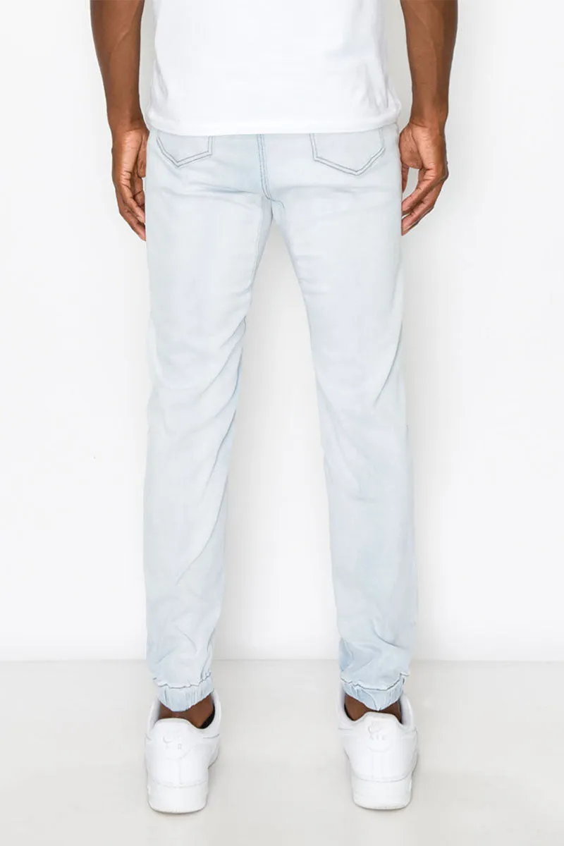 Essential Denim Jogger Pants - Ice