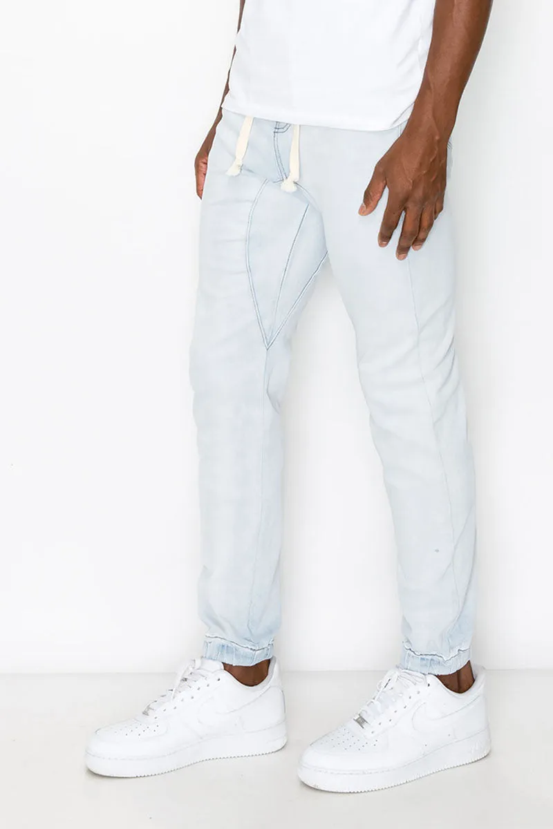 Essential Denim Jogger Pants - Ice