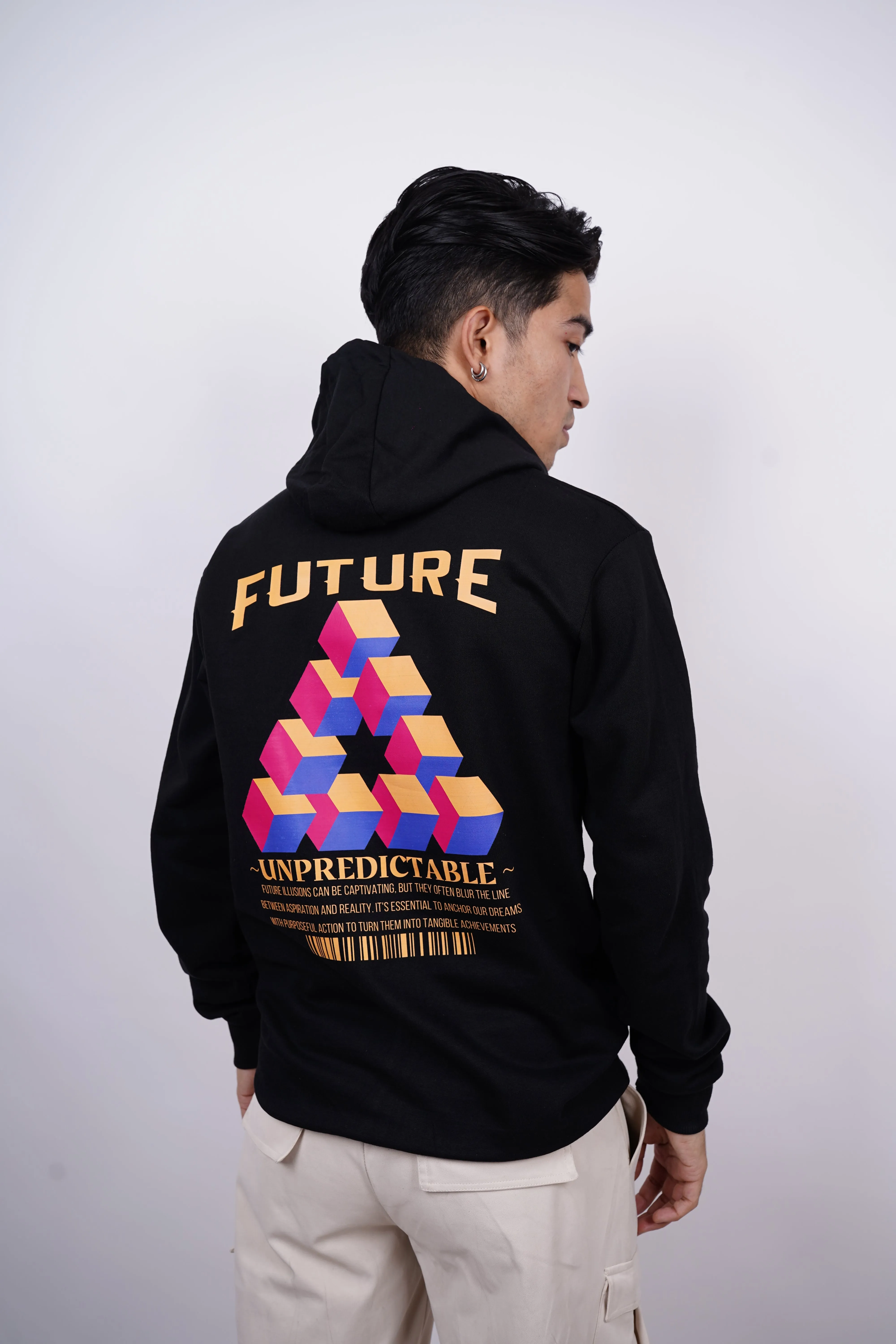 Future Relaxed fit Black Hoodie for Men By DemonWear