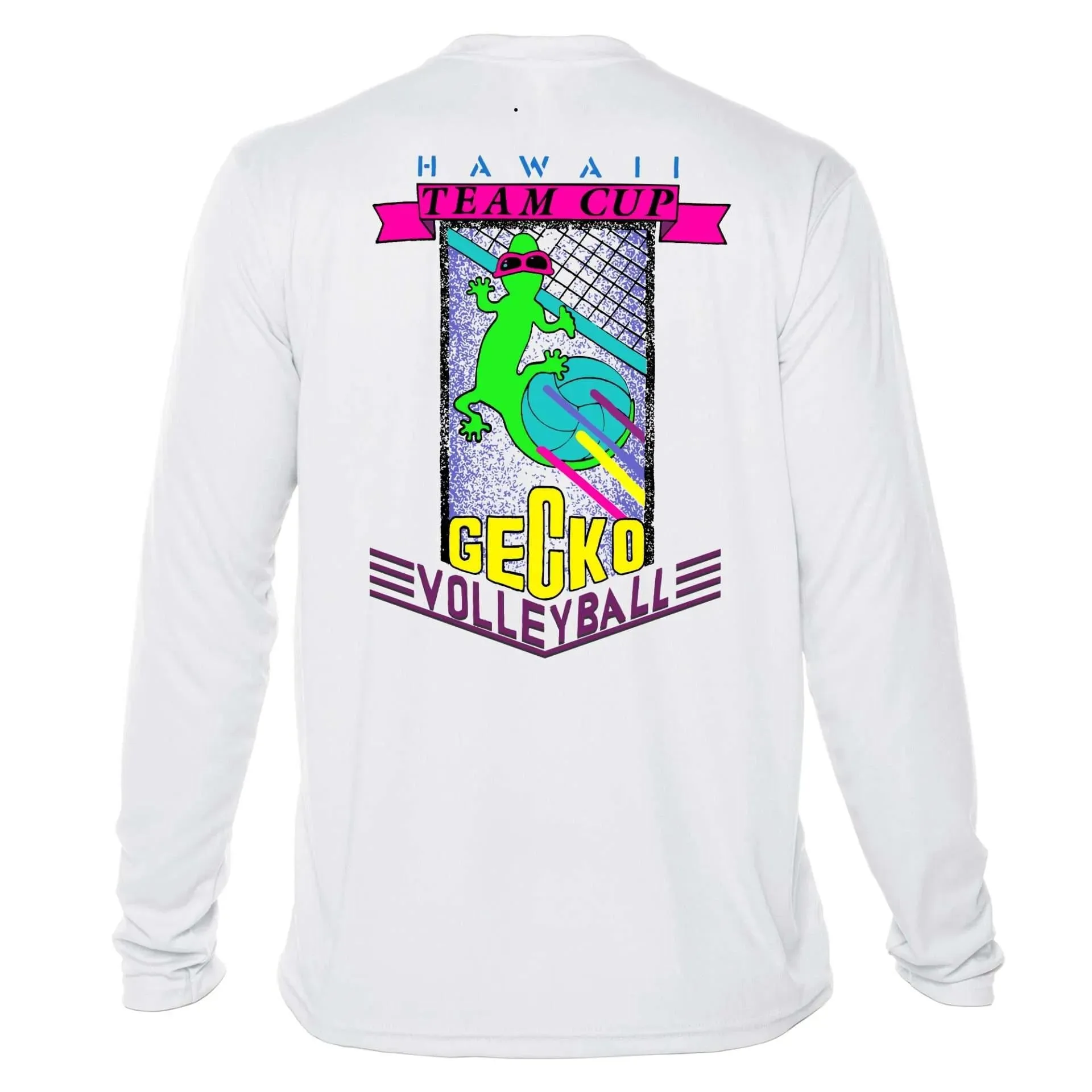 Gecko Volleyball Sun Shirt - UPF50 Gecko Hawaii Graphic Tee