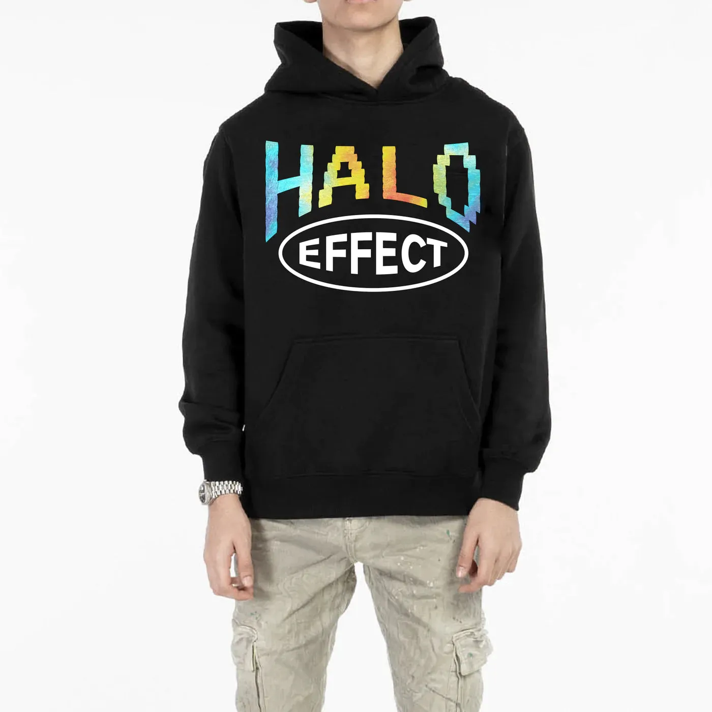 Halo Effect Unisex Heatmap Reflective Black Hoodie