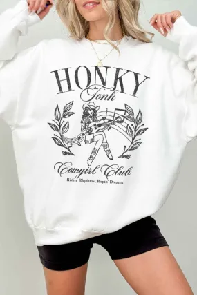 HONKY TONK COWGIRL CLUB OVERSIZED SWEATSHIRT