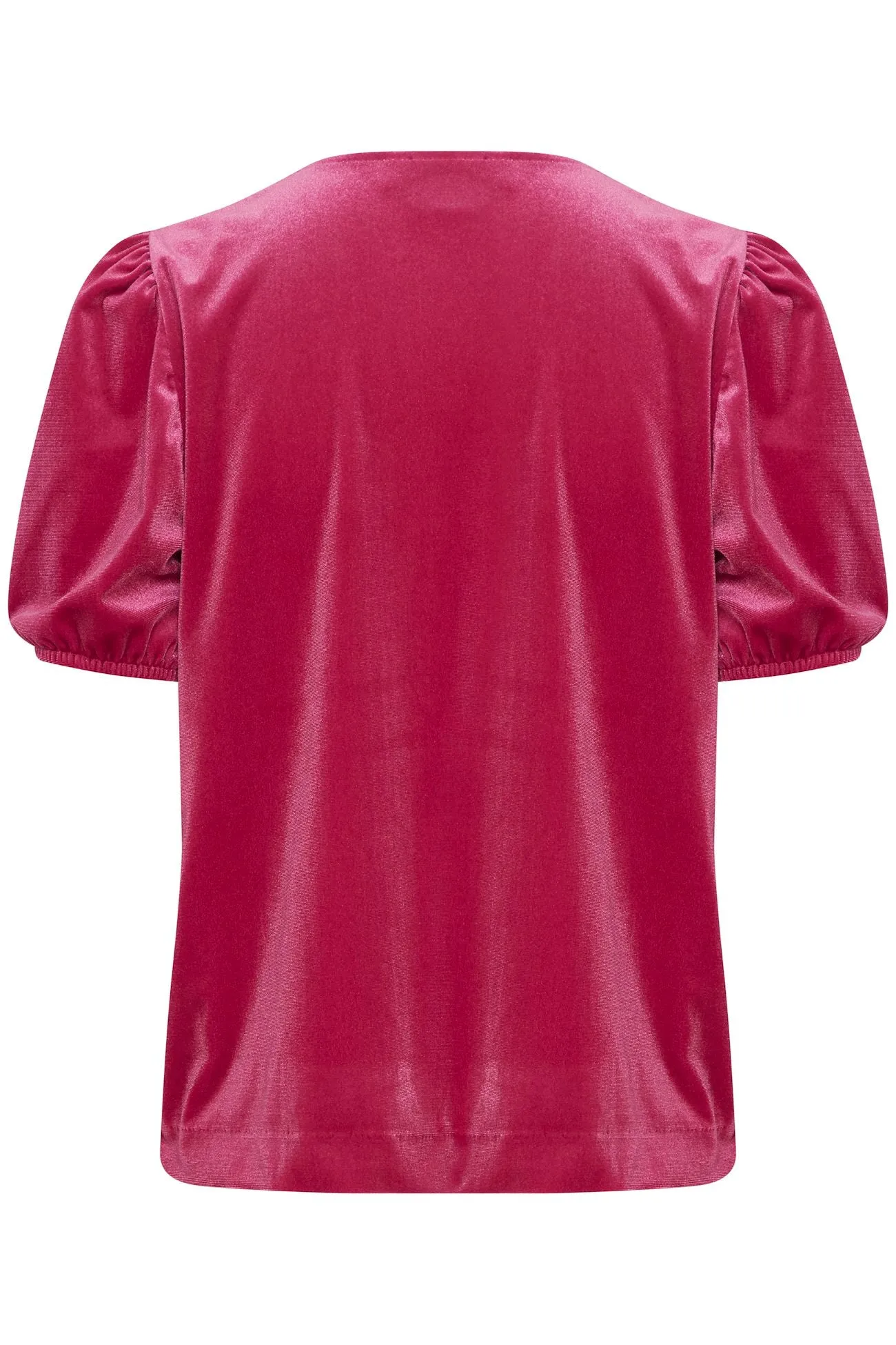 Ichi Fuchsia Velvet Top