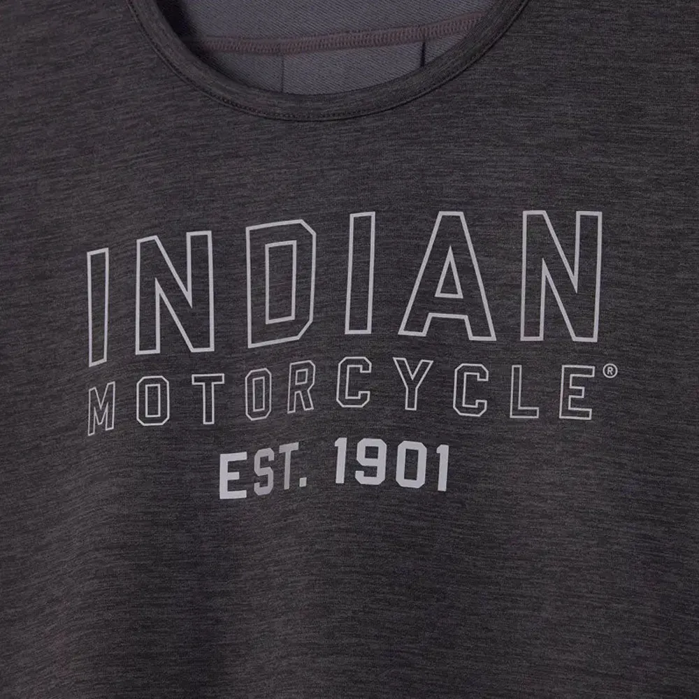 Indian Motorcycle Womens Outline Logo Athlete T-Shirt Gray