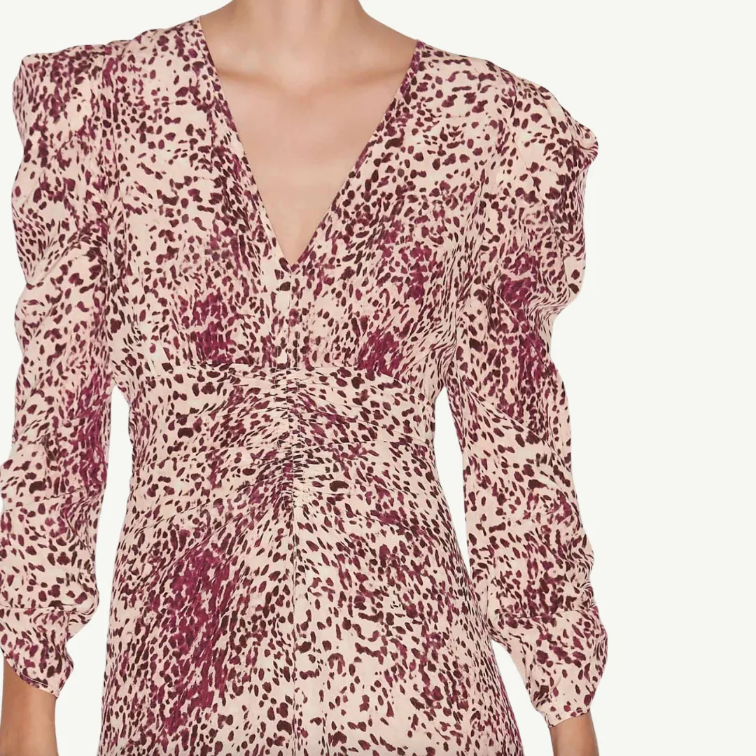 Isabel Marant Albini Dress - Purple/Ecru