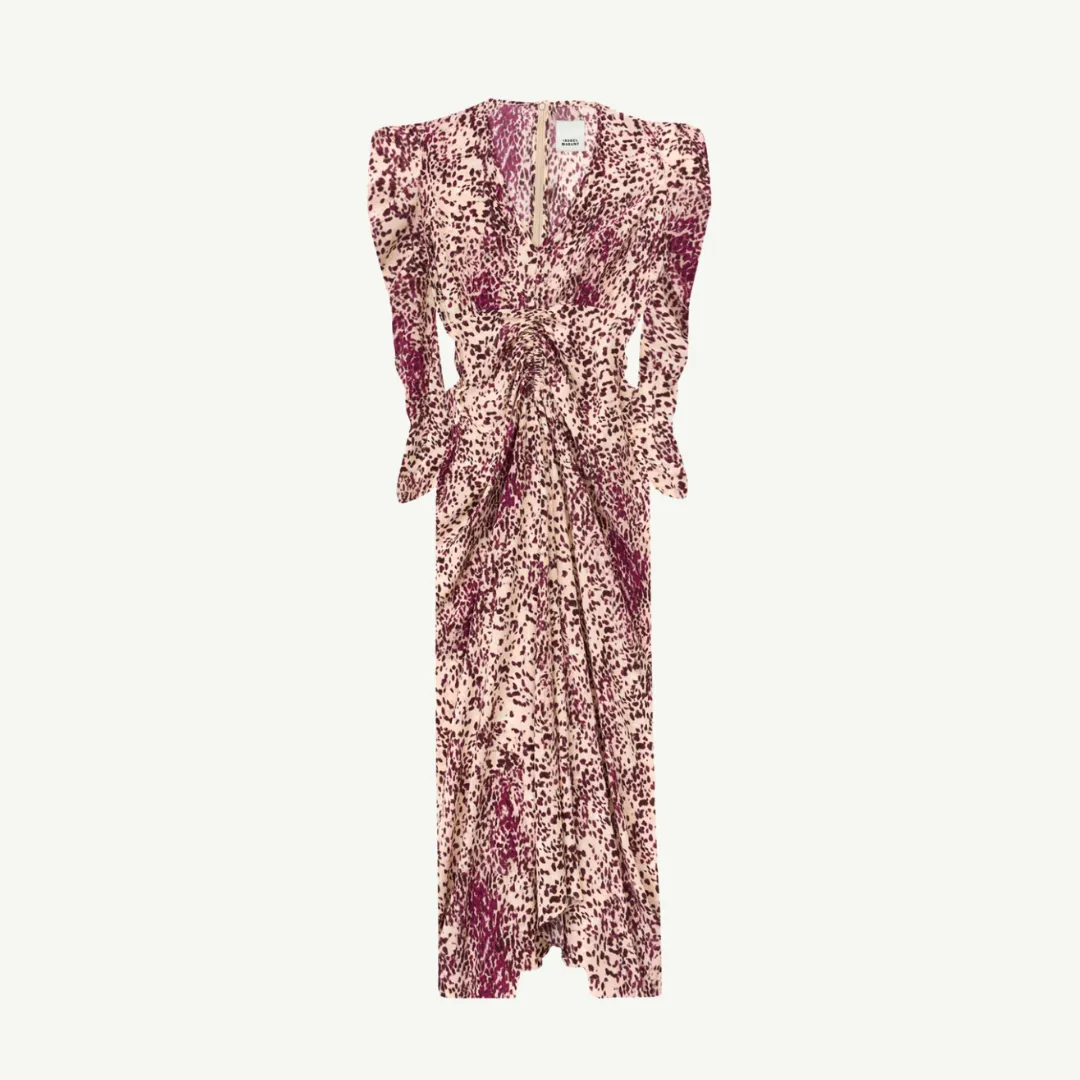 Isabel Marant Albini Dress - Purple/Ecru