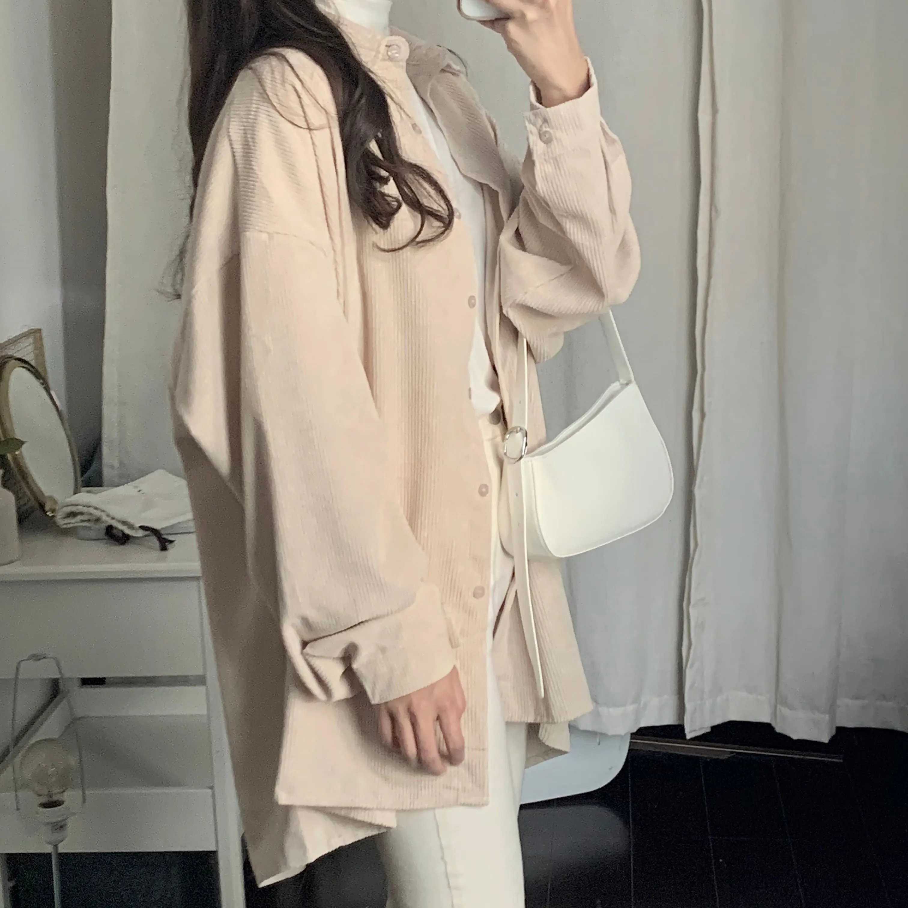 [Korean Style] Bella Unisex Oversized Button Down Blouses