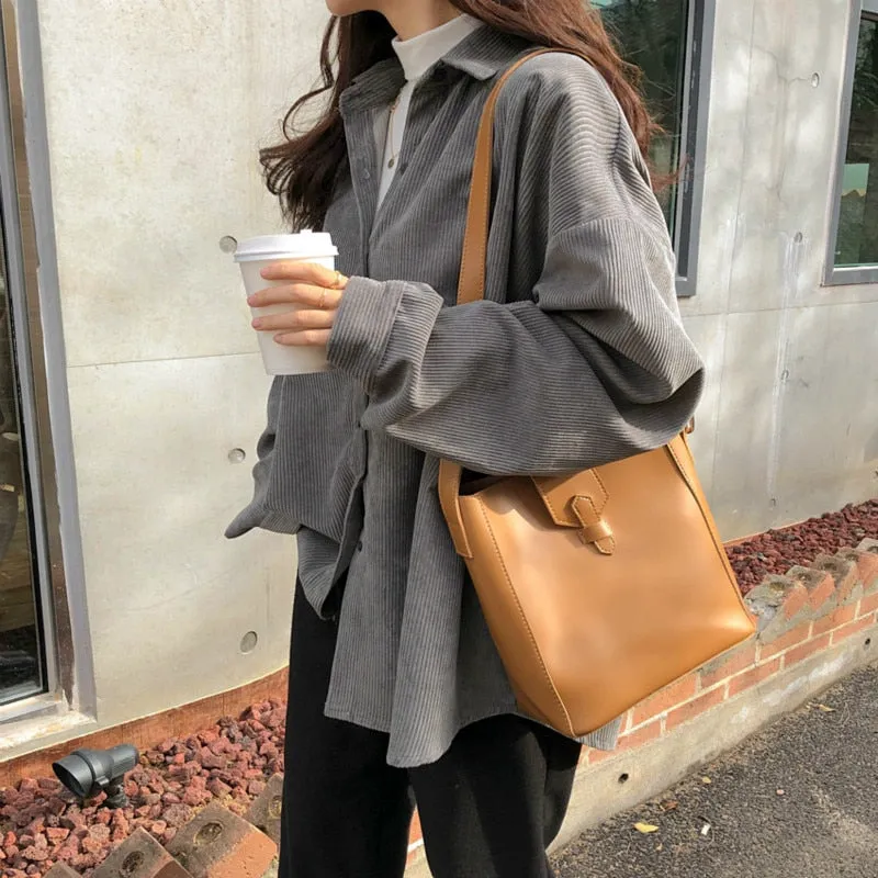 [Korean Style] Bella Unisex Oversized Button Down Blouses