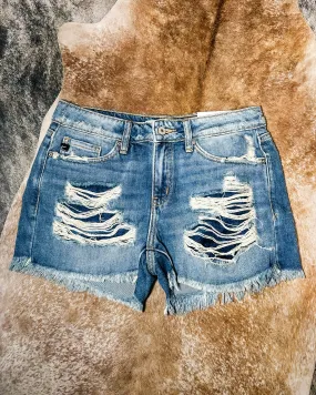 Kris Distressed Denim Shorts