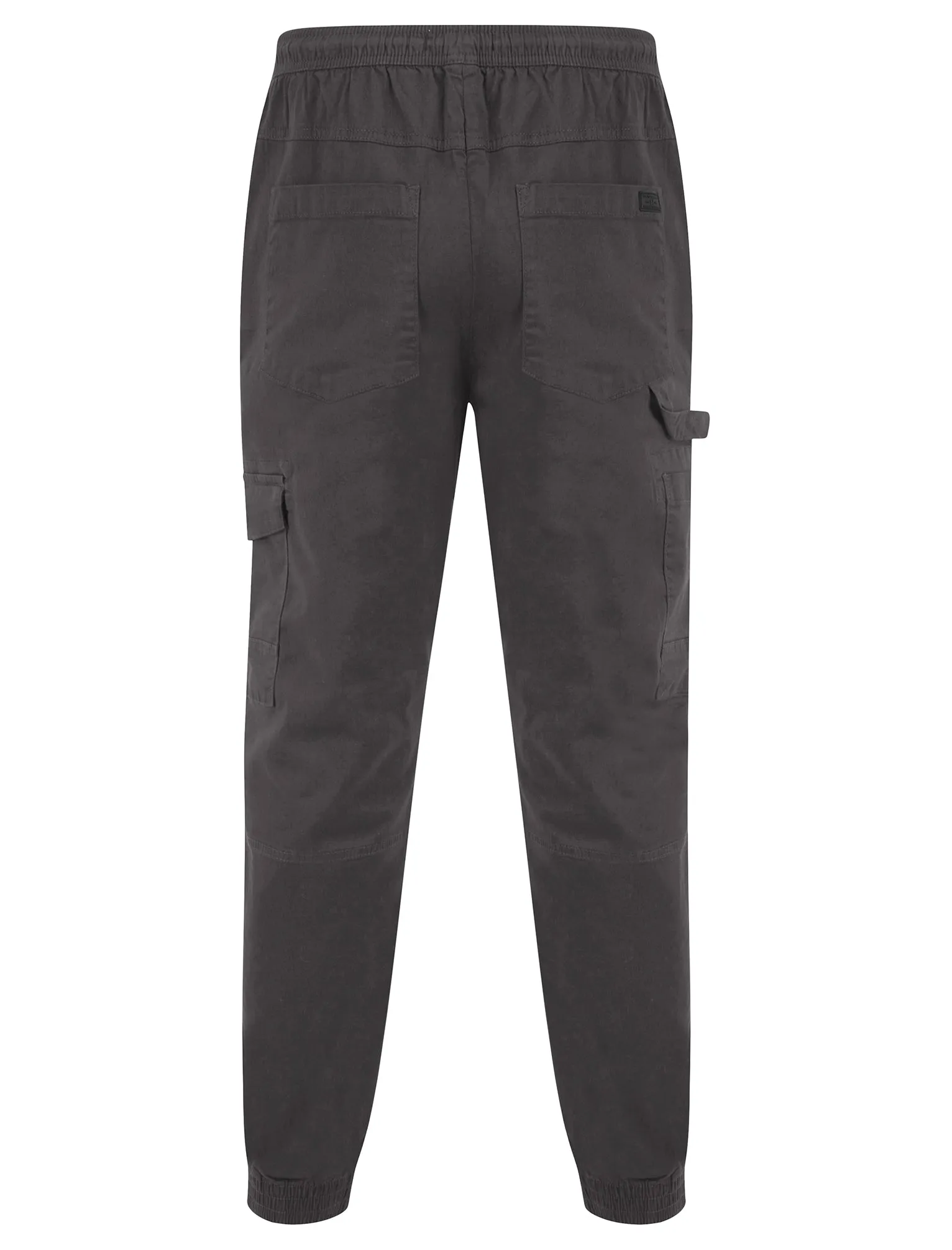 Lance Cotton Twill Cuffed Multi-Pocket Cargo Jogger Pants in Asphalt Grey - Tokyo Laundry