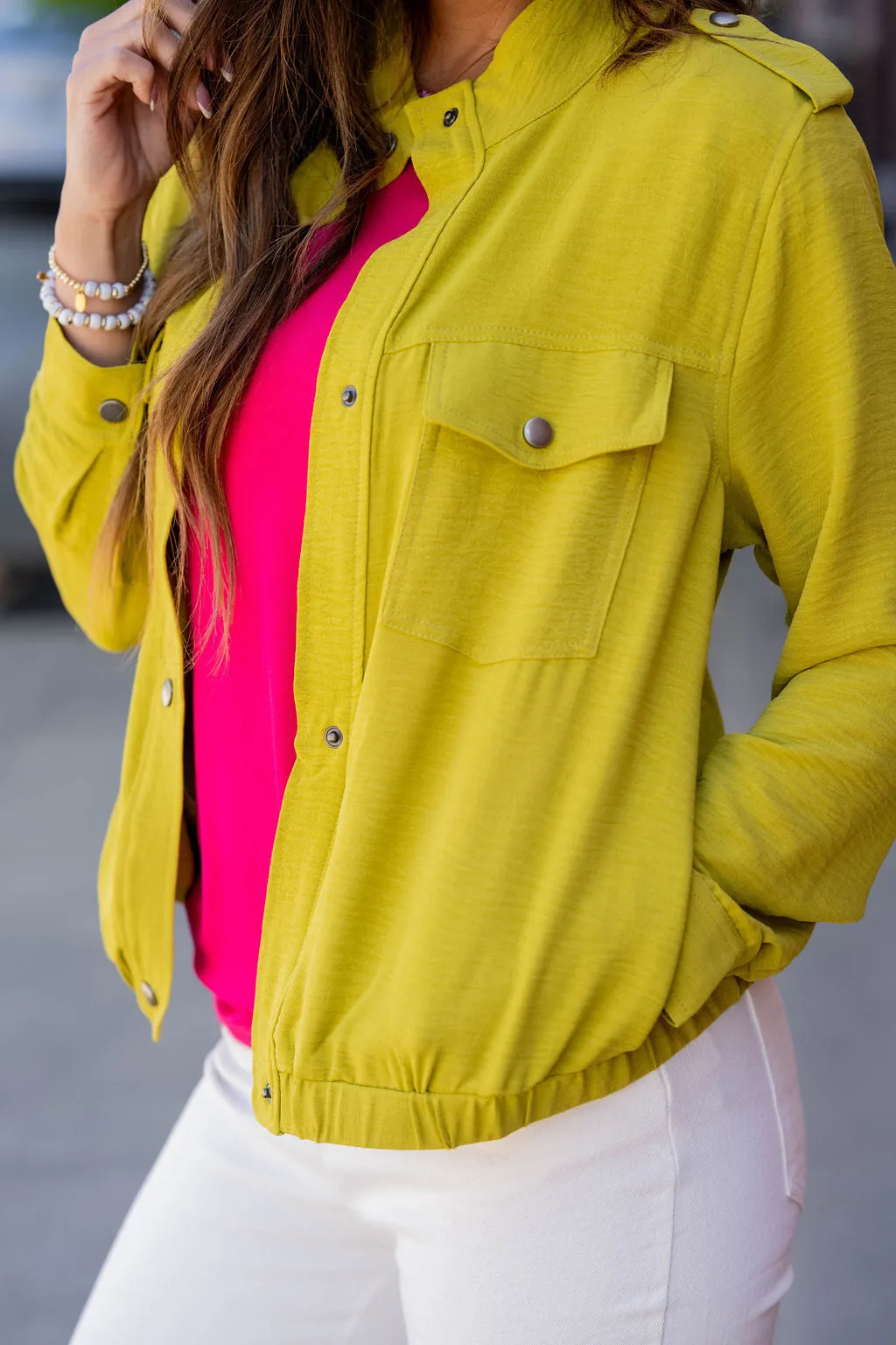 Lightweight Shoulder Accented Jacket