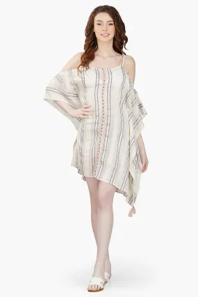 Marie Nautical Cold Shoulder Kaftan Dress