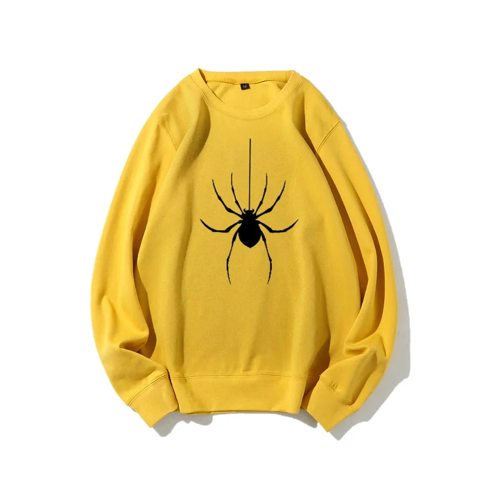 Mens Scary Spider Graphic Sweatshirts