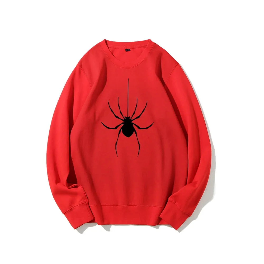 Mens Scary Spider Graphic Sweatshirts