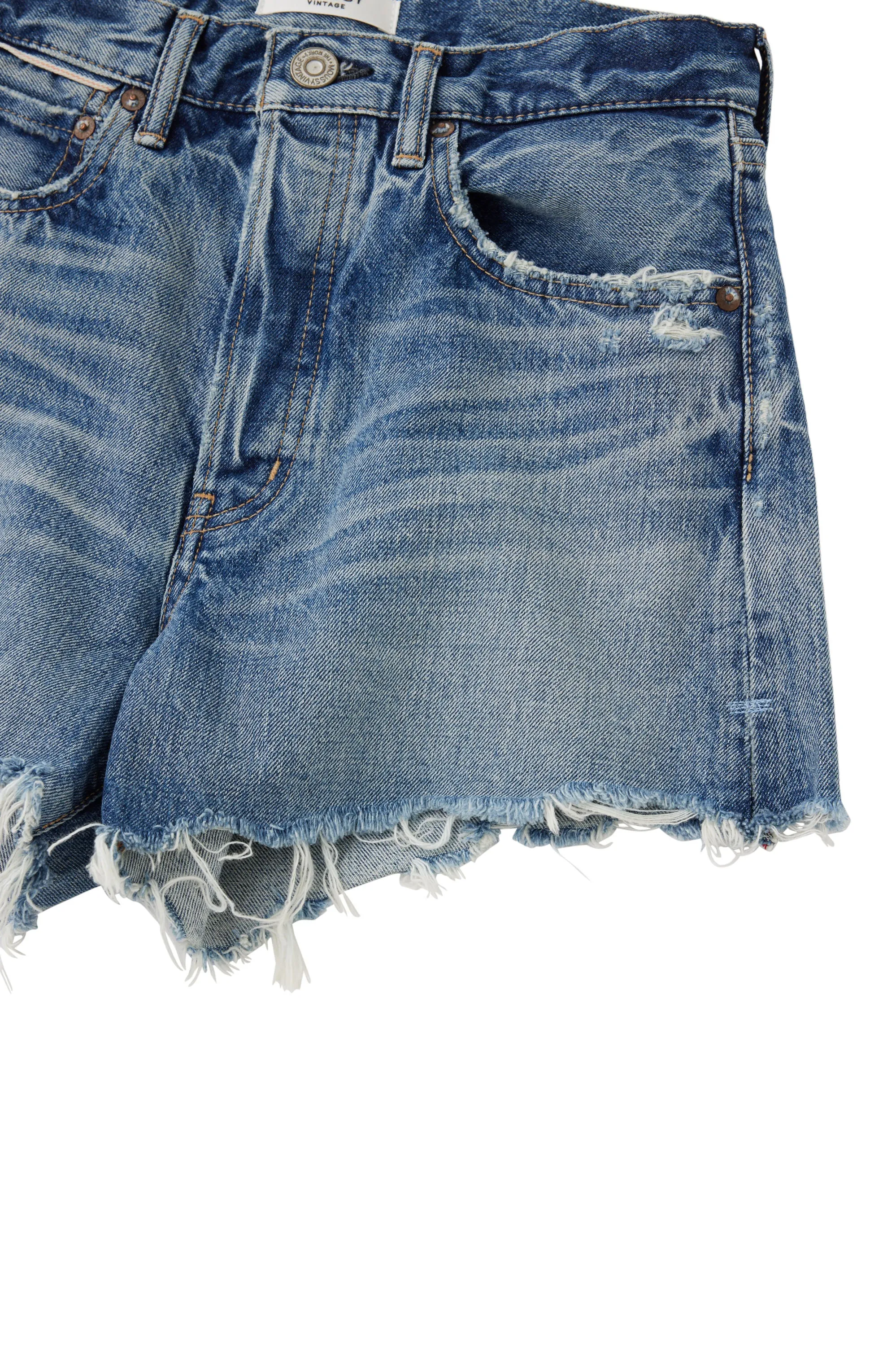 Moussy Denim Elam Shorts in Blue