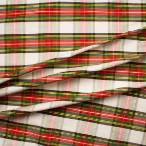 Multi-Coloured Tartan Silk Shantung