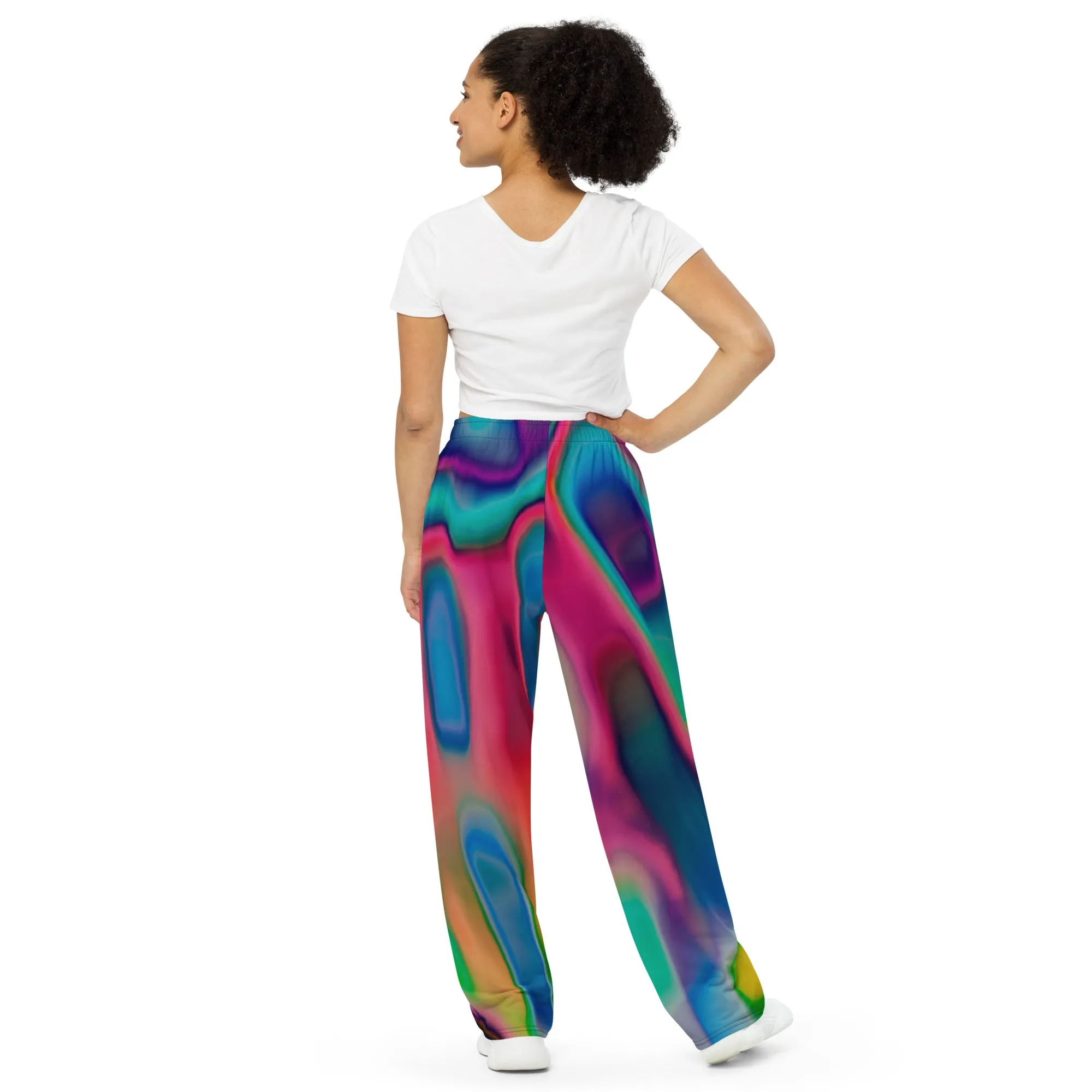 Night series All-over print unisex wide-leg pants