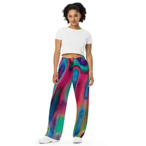 Night series All-over print unisex wide-leg pants