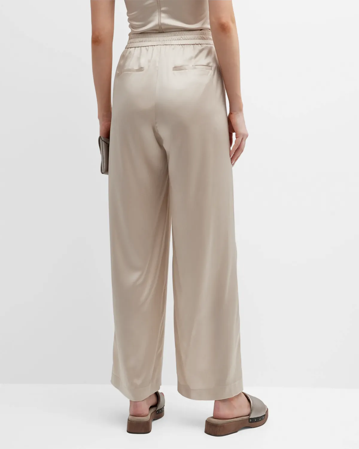 Oat Wide Leg Silk Pant