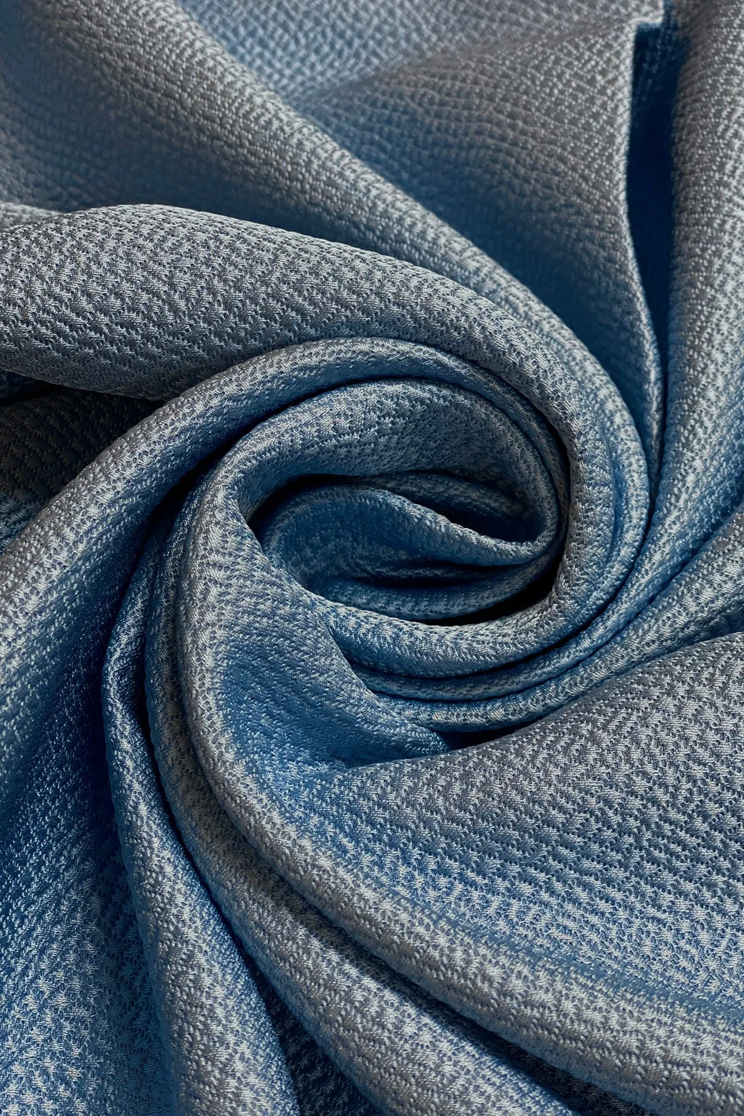 Periwinkle Silk & Wool Hammered Satin