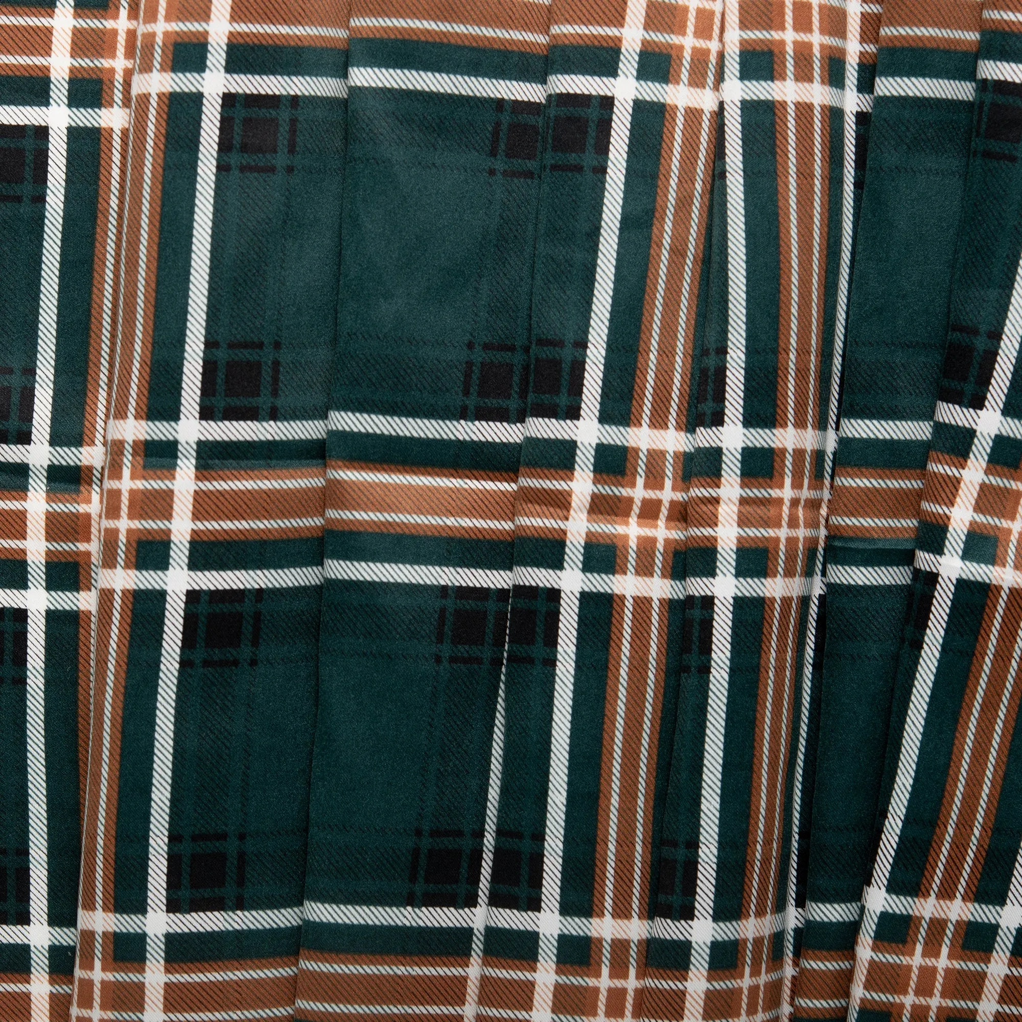 Printed Satin Velvet - CHARLOTTE - Plaids - Green