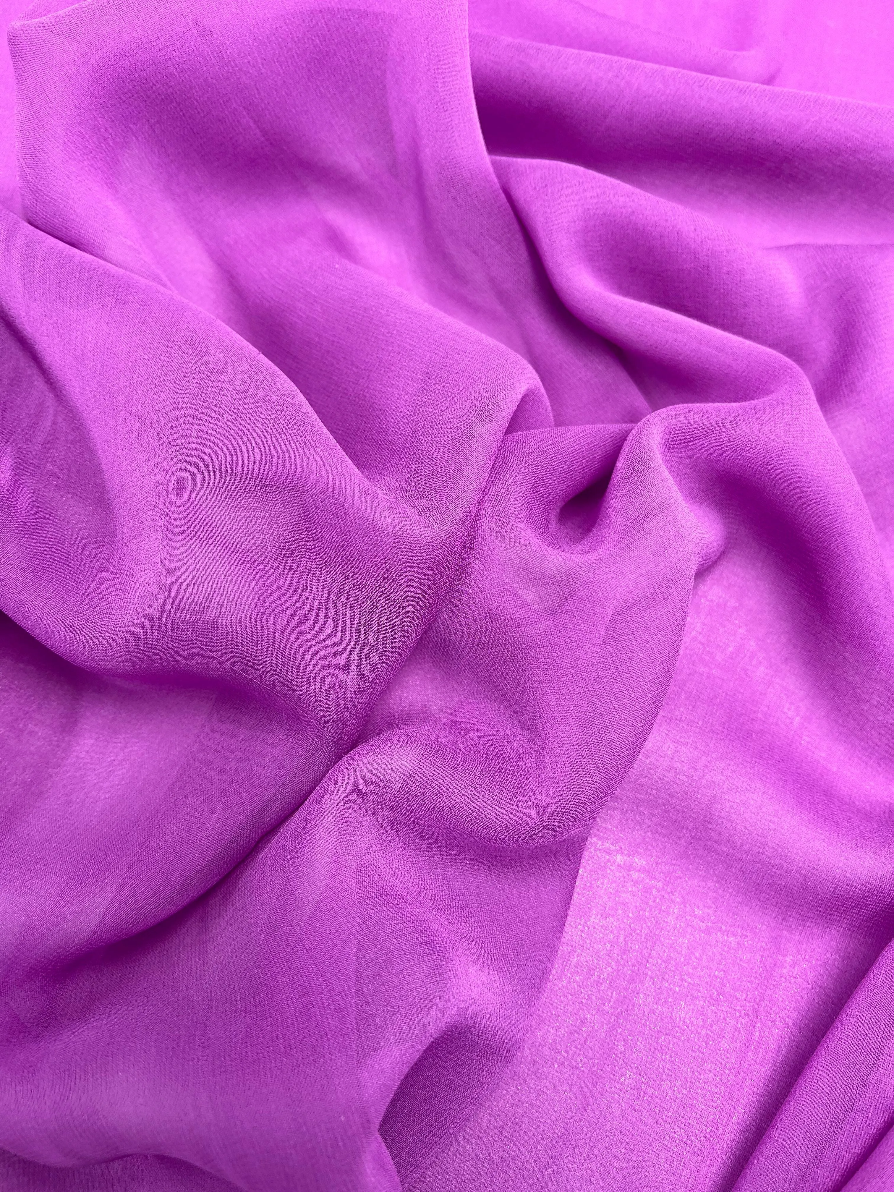 Pure Silk Georgette - Iris - 135cm